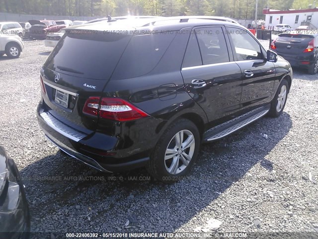 4JGDA5HB5DA235619 - 2013 MERCEDES-BENZ ML 350 4MATIC BLACK photo 4