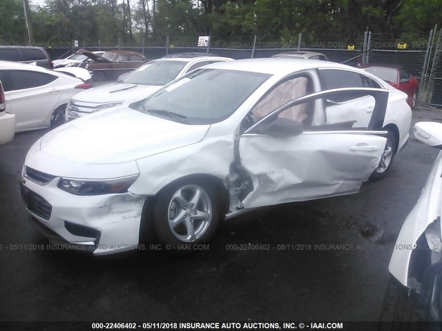 1G1ZB5ST0GF264776 - 2016 CHEVROLET MALIBU LS WHITE photo 2