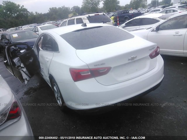 1G1ZB5ST0GF264776 - 2016 CHEVROLET MALIBU LS WHITE photo 3