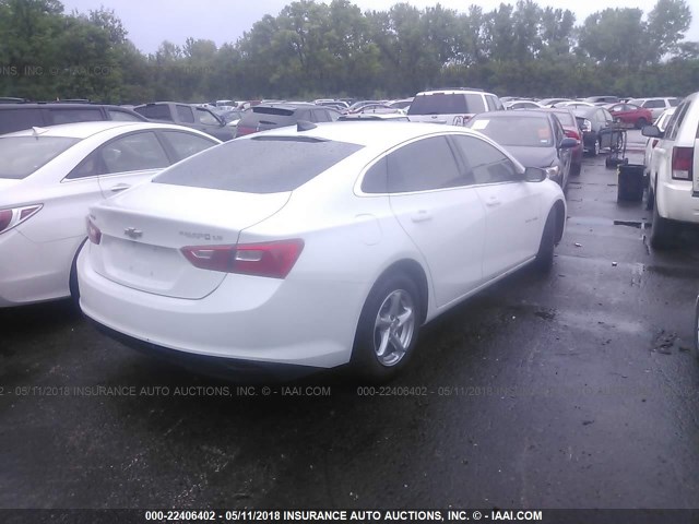 1G1ZB5ST0GF264776 - 2016 CHEVROLET MALIBU LS WHITE photo 4