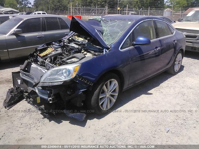 1G4PP5SK2D4172417 - 2013 BUICK VERANO BLUE photo 2