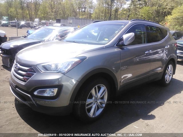 5XYZWDLA0FG246518 - 2015 HYUNDAI SANTA FE SPORT  GRAY photo 2