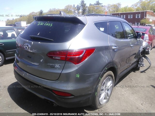 5XYZWDLA0FG246518 - 2015 HYUNDAI SANTA FE SPORT  GRAY photo 4