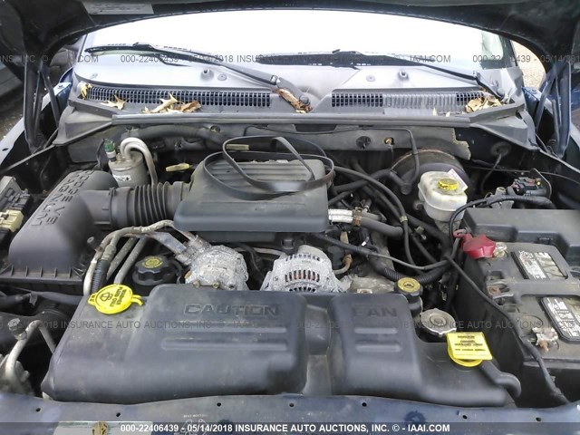 1B7GG2AN21S103216 - 2001 DODGE DAKOTA QUAD BLUE photo 10