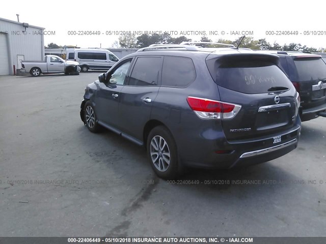 5N1AR2MMXDC625122 - 2013 NISSAN PATHFINDER S/SV/SL/PLATINUM 蓝色 照片 3