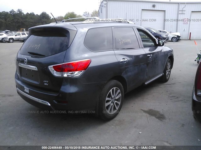 5N1AR2MMXDC625122 - 2013 NISSAN PATHFINDER S/SV/SL/PLATINUM 蓝色 照片 4