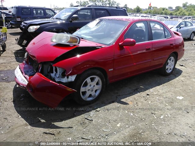 3N1CB51D46L463215 - 2006 NISSAN SENTRA 1.8/1.8S RED photo 2