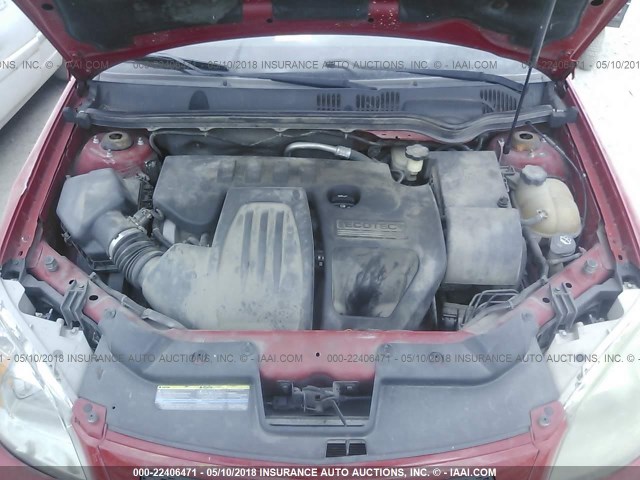 1G2AN18B177125242 - 2007 PONTIAC G5 GT RED photo 10