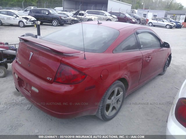 1G2AN18B177125242 - 2007 PONTIAC G5 GT RED photo 4