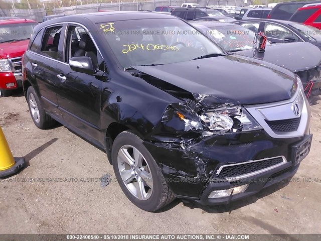 2HNYD2H35CH500523 - 2012 ACURA MDX TECHNOLOGY BLACK photo 1