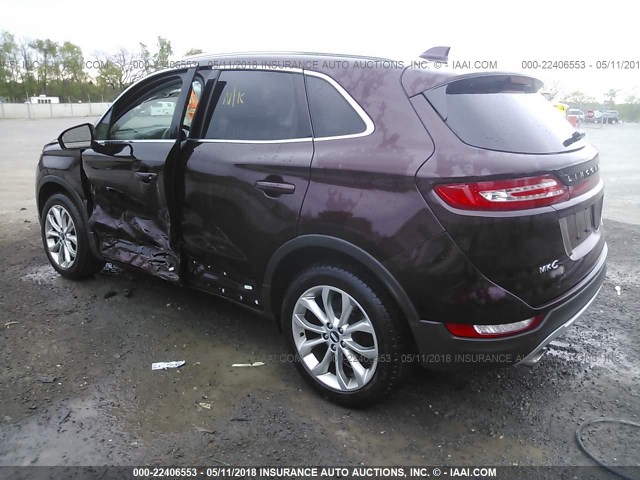 5LMTJ2DH9GUJ07839 - 2016 LINCOLN MKC SELECT იასამნისფერი ფოტო 3