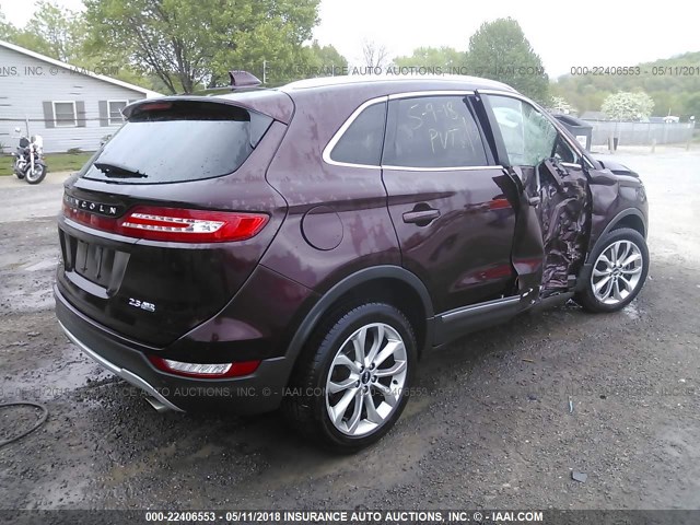 5LMTJ2DH9GUJ07839 - 2016 LINCOLN MKC SELECT იასამნისფერი ფოტო 4