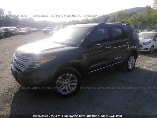 1FM5K8D82FGB93892 - 2015 FORD EXPLORER XLT GRAY photo 2