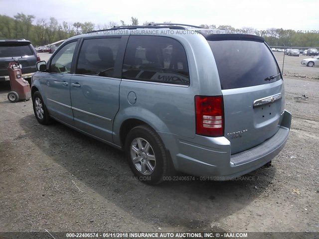 2A8HR54119R536878 - 2009 CHRYSLER TOWN & COUNTRY TOURING Light Blue photo 3