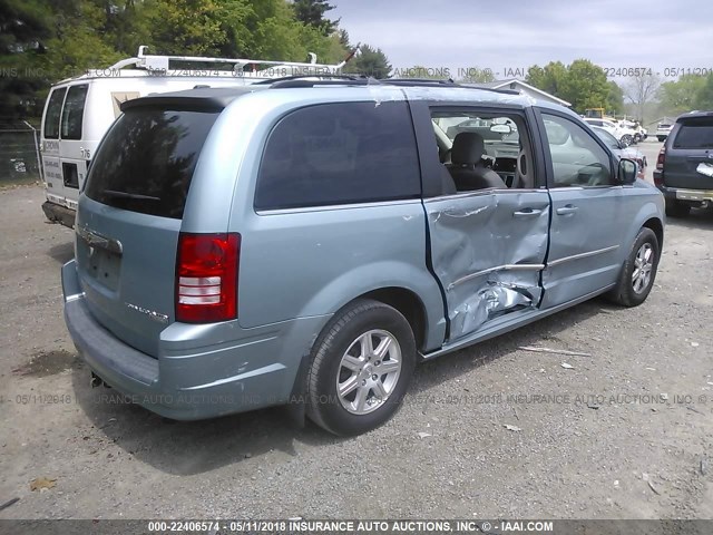 2A8HR54119R536878 - 2009 CHRYSLER TOWN & COUNTRY TOURING Light Blue photo 4
