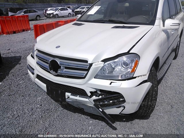 4JGBF7BE5CA789393 - 2012 MERCEDES-BENZ GL 450 4MATIC WHITE photo 6