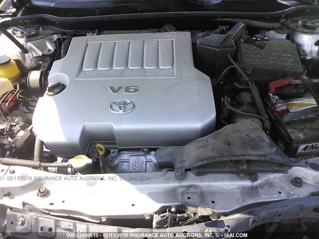 4T1BK46K39U082715 - 2009 TOYOTA CAMRY SE/LE/XLE SILVER photo 10