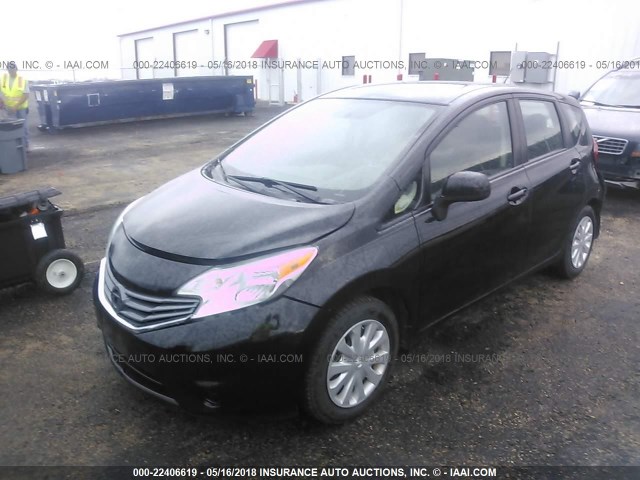 3N1CE2CP5EL390996 - 2014 NISSAN VERSA NOTE S/S PLUS/SV/SL BLACK photo 2
