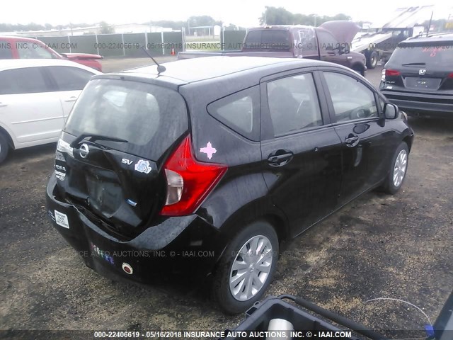 3N1CE2CP5EL390996 - 2014 NISSAN VERSA NOTE S/S PLUS/SV/SL BLACK photo 4