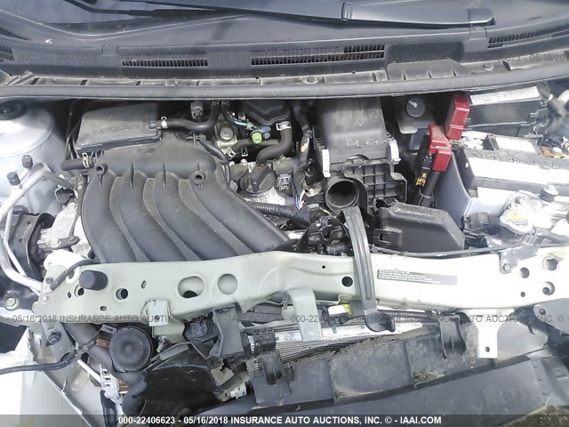 3N1CE2CP3EL435868 - 2014 NISSAN VERSA NOTE S/S PLUS/SV/SL SILVER photo 10