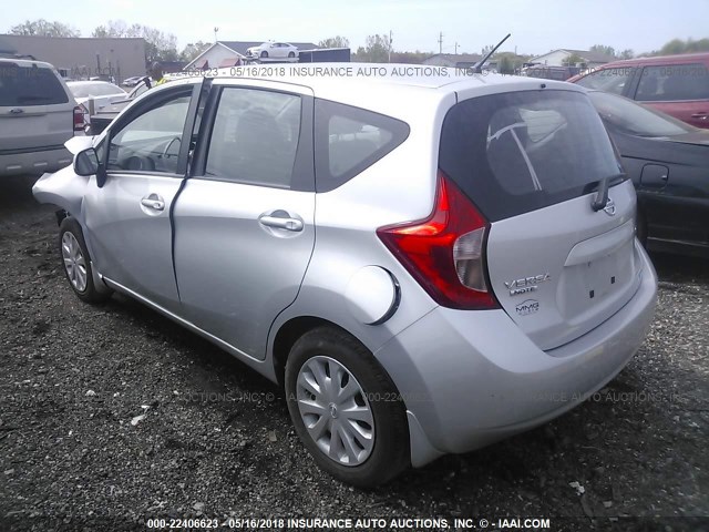 3N1CE2CP3EL435868 - 2014 NISSAN VERSA NOTE S/S PLUS/SV/SL SILVER photo 3