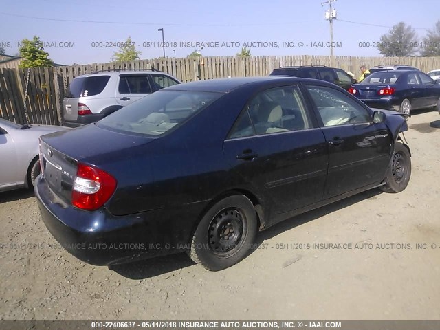 4T1BE32K32U601887 - 2002 TOYOTA CAMRY LE/XLE/SE ლურჯი ფოტო 4