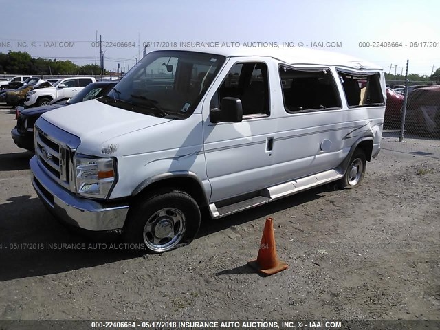 1FTNE14L29DA92431 - 2009 FORD ECONOLINE E150 VAN WHITE photo 2