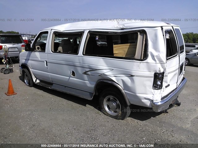 1FTNE14L29DA92431 - 2009 FORD ECONOLINE E150 VAN WHITE photo 3