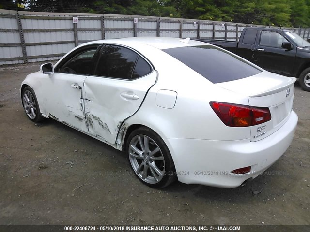 JTHBK262772032707 - 2007 LEXUS IS 250 WHITE photo 3