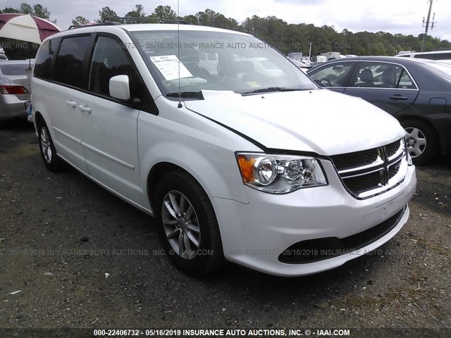 2C4RDGCG3GR373482 - 2016 DODGE GRAND CARAVAN SXT WHITE photo 1