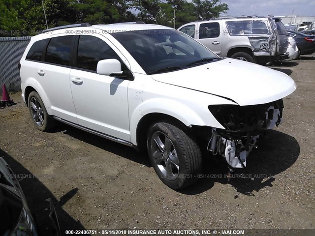 3C4PDCGB0GT148562 - 2016 DODGE JOURNEY CROSSROAD WHITE photo 1