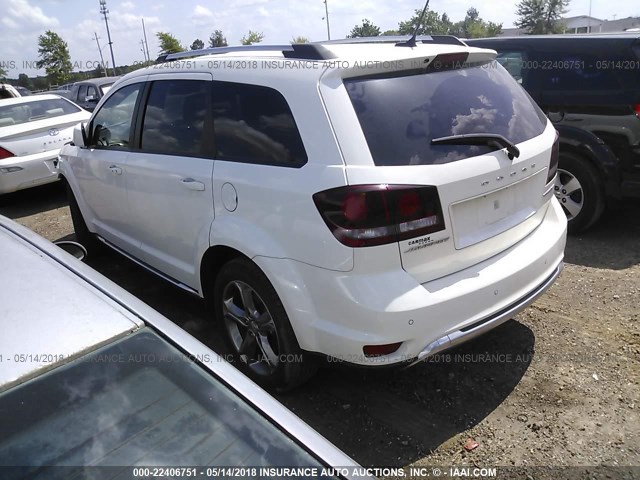 3C4PDCGB0GT148562 - 2016 DODGE JOURNEY CROSSROAD WHITE photo 3