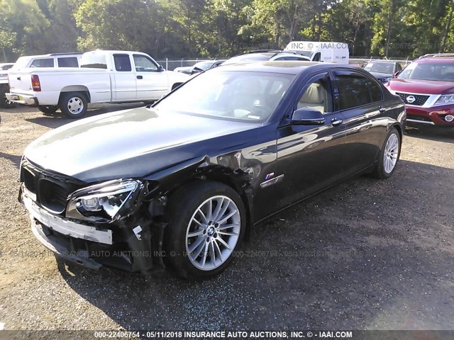 WBAYE8C59DDE22342 - 2013 BMW 750 LI BLACK photo 2