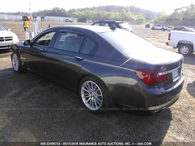 WBAYE8C59DDE22342 - 2013 BMW 750 LI BLACK photo 3