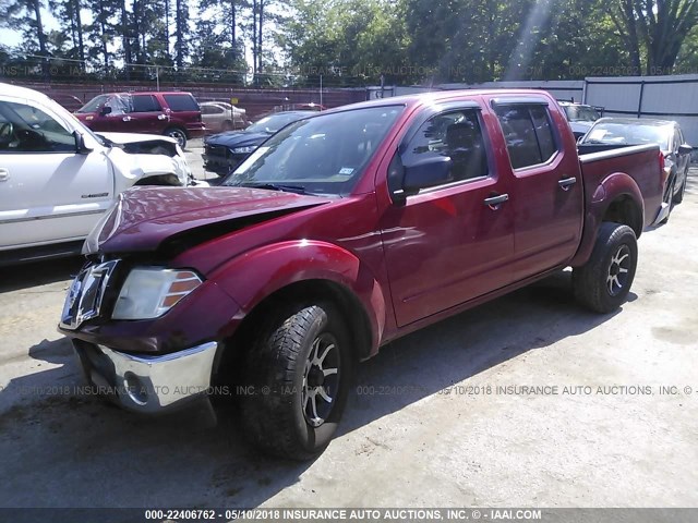 1N6AD0ER1BC421207 - 2011 NISSAN FRONTIER S/SV/SL/PRO-4X MAROON photo 2