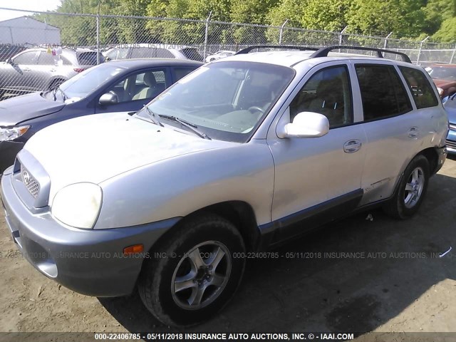 KM8SC73D33U554875 - 2003 HYUNDAI SANTA FE GLS/LX SILVER photo 2