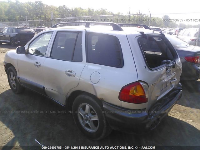 KM8SC73D33U554875 - 2003 HYUNDAI SANTA FE GLS/LX SILVER photo 3