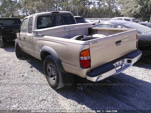 5TESM92N74Z329598 - 2004 TOYOTA TACOMA XTRACAB PRERUNNER ოქროსფერი ფოტო 3