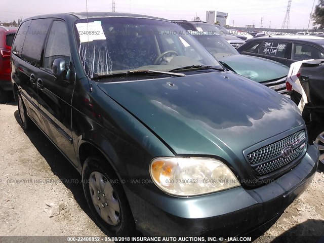 KNDUP132756663778 - 2005 KIA SEDONA EX/LX GREEN photo 1