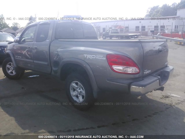 5TBBT44175S463308 - 2005 TOYOTA TUNDRA ACCESS CAB SR5 GRAY photo 3