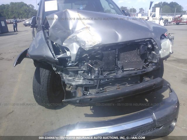 5TBBT44175S463308 - 2005 TOYOTA TUNDRA ACCESS CAB SR5 GRAY photo 6