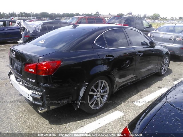 JTHBE262782014975 - 2008 LEXUS IS 350 BLACK photo 4