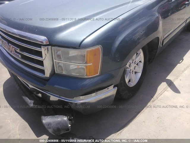 3GTP2VE75CG171953 - 2012 GMC SIERRA K1500 SLE BLUE photo 6