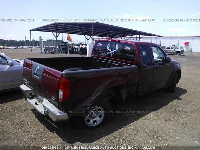 1N6BD06T56C467997 - 2006 NISSAN FRONTIER KING CAB XE MAROON photo 4