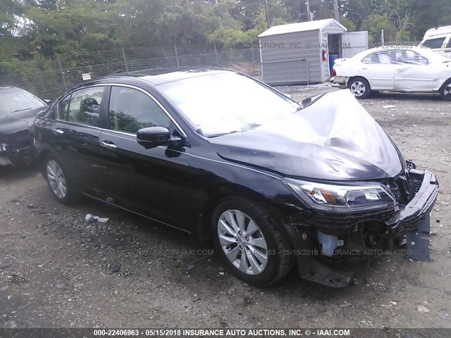 1HGCR2F88DA272597 - 2013 HONDA ACCORD EXL BLACK photo 1