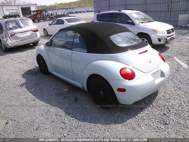 3VWBM31YX4M343353 - 2004 VOLKSWAGEN NEW BEETLE GL 浅蓝色 照片 3