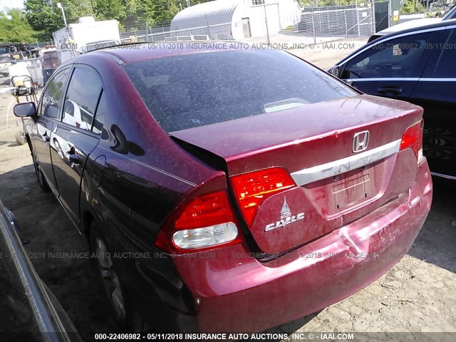 2HGFA1F90AH548758 - 2010 HONDA CIVIC EXL RED photo 3