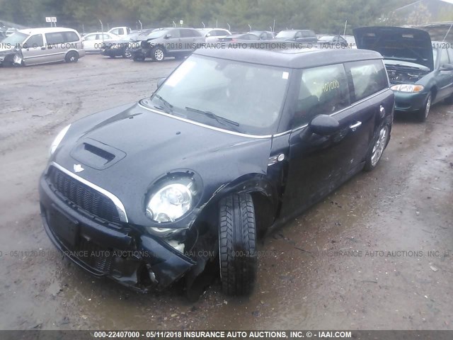 WMWMM33558TP87503 - 2008 MINI COOPER S CLUBMAN BLACK photo 2