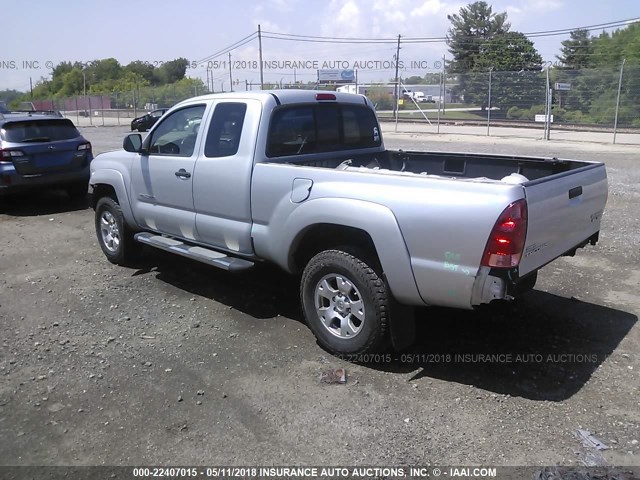 5TETU62N58Z471540 - 2008 TOYOTA TACOMA PRERUNNER ACCESS CAB SILVER photo 3