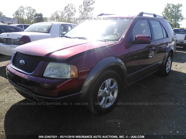 1FMZK02147GA07781 - 2007 FORD FREESTYLE SEL RED photo 2